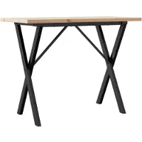 Syfax Eettafel X-frame 100x50x75,5 cm massief grenenhout en staal