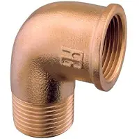 Euromarine M-f 1 1/4´´ Elbow Connector Goud