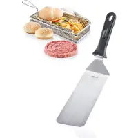 Westmark Grillspatel, gebogen, flexibel, gesloten, lemmet: 9,5 x 27,5 cm, lengte: 43 cm, RVS/kunststof, Master Line, zwart/zilver, 13422270