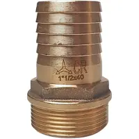 Maestrini M 1 1/2´´ Brass Chromed Straight Connector 40 Mm Goud