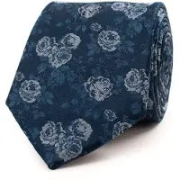 Tresanti stropdas donkerblauw geprint