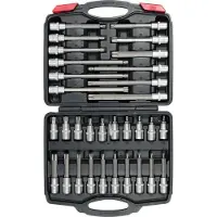 YATO Dopsleutel + dopmoer, KLUCZE TRZPIENIOWE 32el. TORX