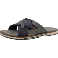 Mustang Herrenschuhe Hausschuhe Pantolette Blau Freizeit