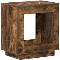 vidaXL Bijzettafel Gerookt eiken 60 x 40 x 65 cm Bewerkt hout