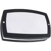 Strühm SOLINA - LED Plafondlamp / Wandlamp - Buitenlamp - met nummer - Ø26 cm - 8W - Daglicht wit - 4100K - Zwart - Opbouw - Rechthoek - IP54