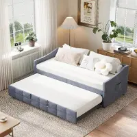 Fortuna Lai slaapbank, fluweel, grijs, 90x200 cm, inclusief lattenbodem en armleuningen, modern design, maximaal draagvermogen 300 kg, gewicht 45 kg