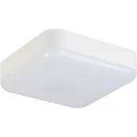 Kanlux S.A. LED-plafondlamp, vierkant, Iper wit, 19W, trale wit, 2280lm, kunststof, afmetingen: 5,5 x 20 x 20 cm, IP65,