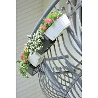 Prosperplast Ratolla Case Balkonbak / Bloempot met Hangende - Plantenbak Rechthoekig Kunststof (590x154x142mm - Antraciet)