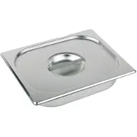 Aps GN Deksel - Afdekdeksel - RVS - Vaatwasserbestendig - Breukvast - Stapelbaar - BPA-Vrij - GN 1/2 - 325 x 265 mm - H 35 mm