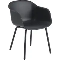 Muuto Fiber Outdoor Armchair Tuinarmstoel Antracite Black