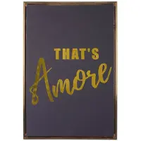 PT Living Wanddecoratie That's Amore Canvas Medium Black Gold Foil