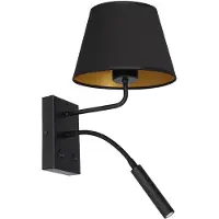 Luminex Wandlamp Soho, zwart, Woon-/ Eetkamer, metaal, Modern, Wandlamp