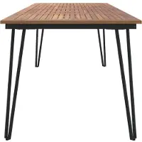 vidaXL Tuintafel met haarspeldpoten 200x90x75 cm massief acaciahout