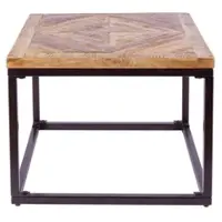 Invicta Massieve bijzettafel INFINITY HOME 60cm mangohout industrieel design - 39787