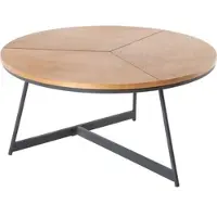 Riess Design salontafel OAK ELEGANCE 80cm eiken zwart metalen frame - 41205