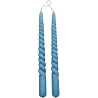 Lene Bjerre Twisted gedraaide kaarsen 25 cm 2-pack F. Blue