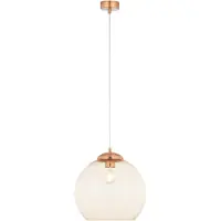 Jupiter Hanglamp ASTI, koperkleurig, 1xE27, 40W, glazen kap, afmetingen: 80x29x29 cm, IP20,