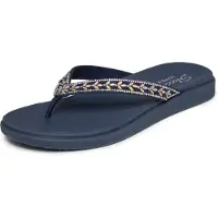 SKECHERS MEDITATION LUXE - CLASSIC ROM Dames Slippers - Navy
