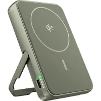 Fresh 'n rebel Magnetische Powerbank 10000 mAh - MagSafe & Qi2 geschikt - Draadloze Powerbank iPhone & Android - USB-C - Dried Green