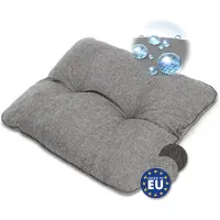 Beautissu BeauFlair – Outdoor Lounge Rugkussen 60x40cm – Tuinkussen 12cm dik – Hoes Vuil & Waterafstotend – Lichtgrijs