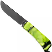 Jack Wolf Knives Jack Wolf Pioneer FIXedc PIONE-FX-01-KIR-TOX-GRN, DLC S90V, Kirinite Toxic Green, vaststaand mes