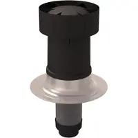 Ubbink Ventus Ø150/160 dakdoorvoer voor plat dak - zwart - 0169886