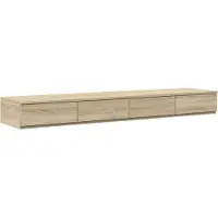 vidaXL Bedlades Sonoma Eik 150 x 36,5 x 16,5 cm Bewerkt hout