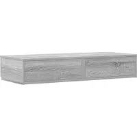 vidaXL Bedlades Grijs Sonoma 80 x 36,5 x 16,5 cm Bewerkt hout