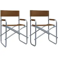 vidaXL Regisseursstoelen 2 st staal bruin