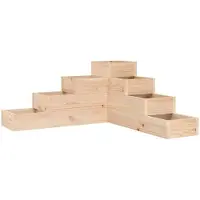 vidaXL Plantenbak 4-laags 80,5x79x36 cm massief grenenhout