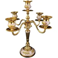 INF Vintage Stijl Zinklegering Kandelaar - Antiek Decoratief Middenstuk