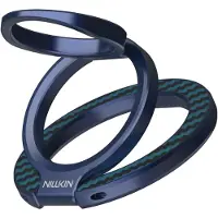 NILLKIN FiberSnap Magnetic Ring Stand - Magnetische Ring Houder Standaard - Compatibel met MagSafe - Aramidevezel - Uitklapbare Kickstand - Blauw