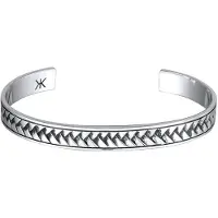 KUZZOI - Armband - Herren Armreif Zopfmuster 925 Sterling Silber - Heren