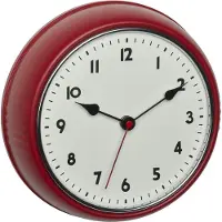 OEM Rode metalen klok, diameter 24 cm, analoog