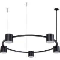 Sigma Hanglamp Kodo, dimbaar, zwart, Woon-/ Eetkamer, metaal, Modern, hanglamp
