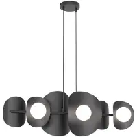 Emibig Hanglamp ELEMENTI, zwart-wit, 6xG9x15W, metaal, afmetingen: 120x87x23cm, IP20,