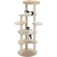 OEM Kartonnen krabpaal voor grote katten, 154 cm hoog, beige kleur