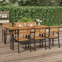 The Living Store De Living Store tuintafel, met haakpootjes, afmetingen 200x90x75 cm, gemaakt van massief acaciahout