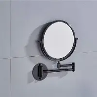 Markenlos Zwarte, ronde, dubbelzijdige vergrootglas met een diameter van 8 inch