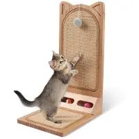 OEM Kartonnen krabpaal voor katten, 58 cm hoog, L-vormig, van sisal, massief, beschermt meubels
