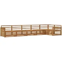 vidaXL Buiten bank set 6 st Naturel Massief Acacia Hout