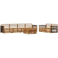 vidaXL Buiten bank set 7 st Naturel Massief Acacia Hout