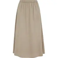 We fashion - Dames maxi rok - Curve - Regular fit - Greige - Katoen - Plus Size Maat: 48