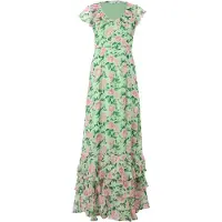 Vila Jurk 'VIMARIGOLD' groen / pastelgroen / rosa
