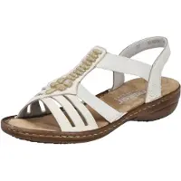 Rieker Dames Sandaal - 60806-80 Lichtbeige - Maat 41