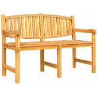 vidaXL Tuinbank, 149,5x60x90 cm, massief teakhout - Tuinbank - Tuinbanken - Buitenbank - Parkbank