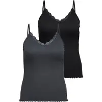 ONLY Carsille 2-pack Top Dames Grijs M-46/48