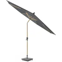 Platinum Riva parasol 300 cm rond teak antraciet met kniksysteem