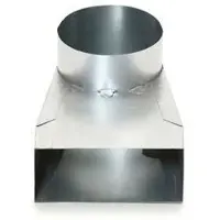 Spiraliet lepehoek symetrisch + flensbus 125 tbv instortkanaal 170x70mm
