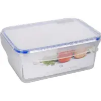 Excellent houseware Voorraaddoos met klemdeksel - Transparant / Blauw - Plastic - 2200 ml